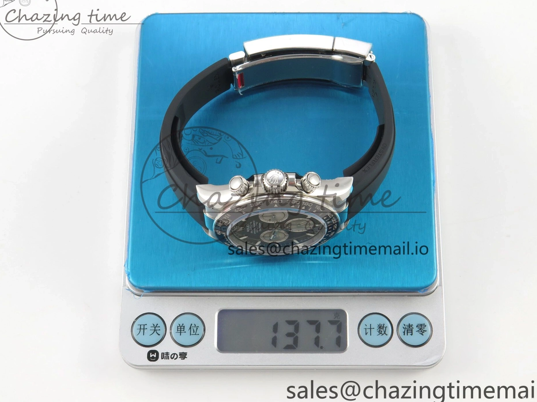 MiroTime 0122 Daytona 126519 VSF 1:1 Best Edition Black Silver Lume Dial on Oysterflex Strap VS4131 V2 (Weighted) DailyWear 324